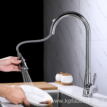 Brushed Nickel Pull Down Sink Faucet